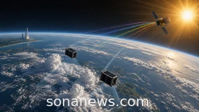 Deux petits satellites scientifiques observent les nuages tropicaux et le Soleil au-dessus de la Terre.