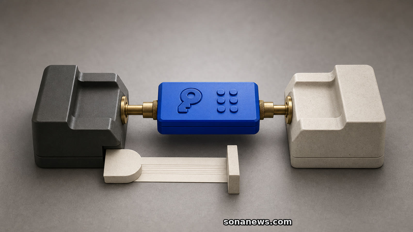A sealed passkey cassette moves between compatible Android password-manager docks while a loose file route stays blocked.