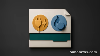 Maquete de fatura com faixa de desconto entre módulos de eletricidade e gás, representando a tarifa social de energia.